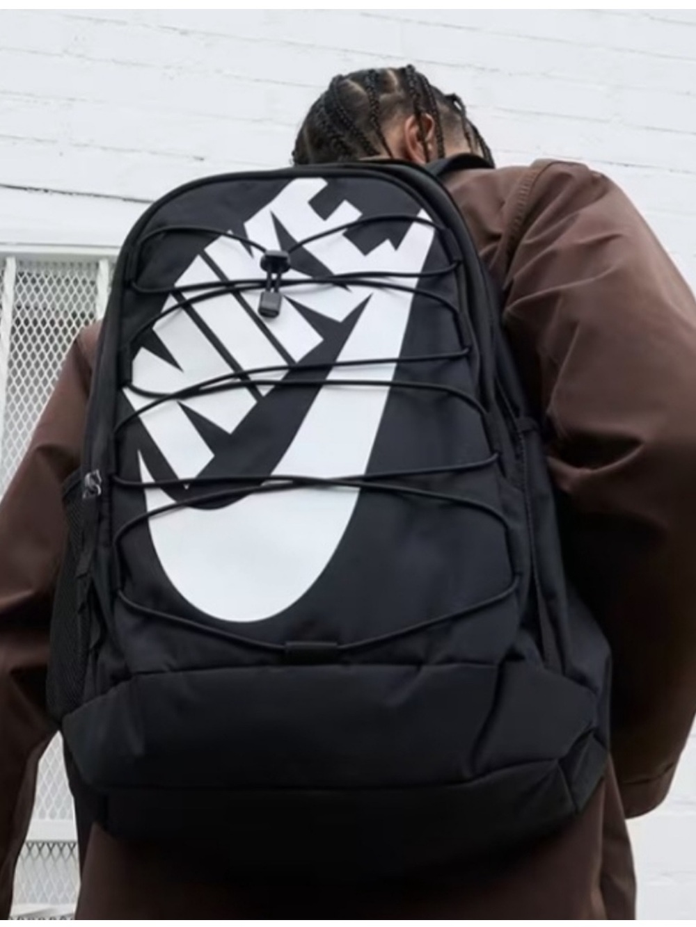 Nike Hayward 2.0 26L backpack black white graphic bag school laptop sports ball